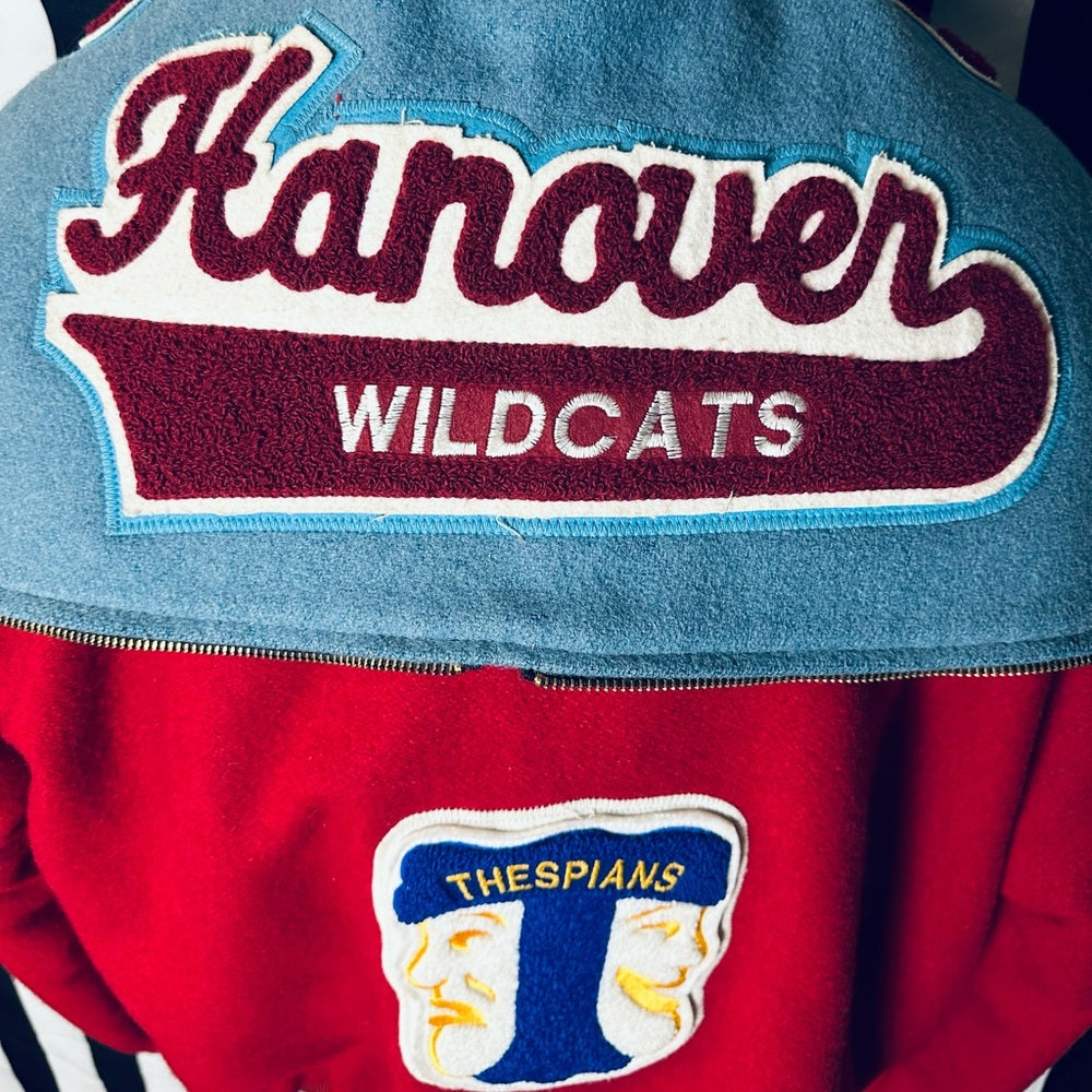 Holloway Vintage Hanover High School Varsity Letterman Jacket w/ Patches & Pins
