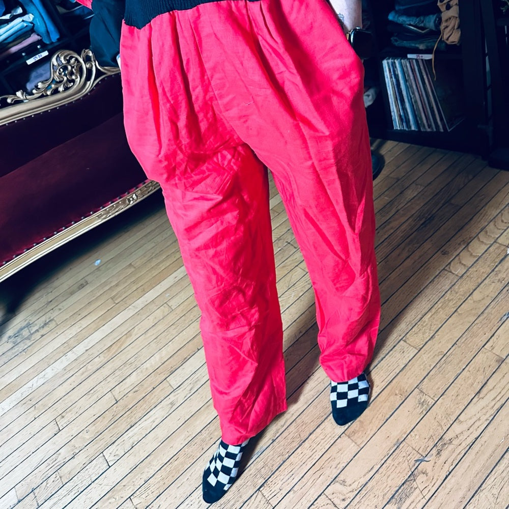 Side Effects Vintage (NEW) Deadstock 80s Red/Black Jumpsuit