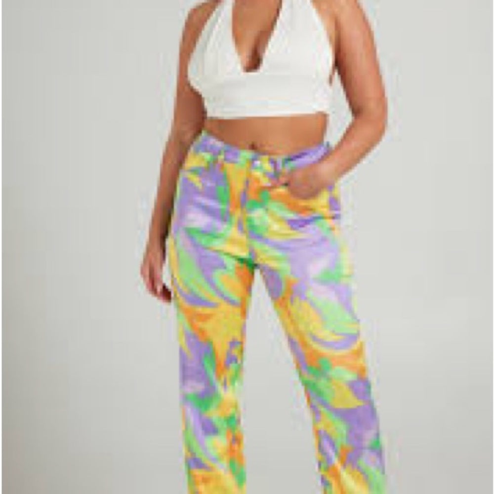 danielle bernstein by weworewhat ankle flare Saved by the Bell pants