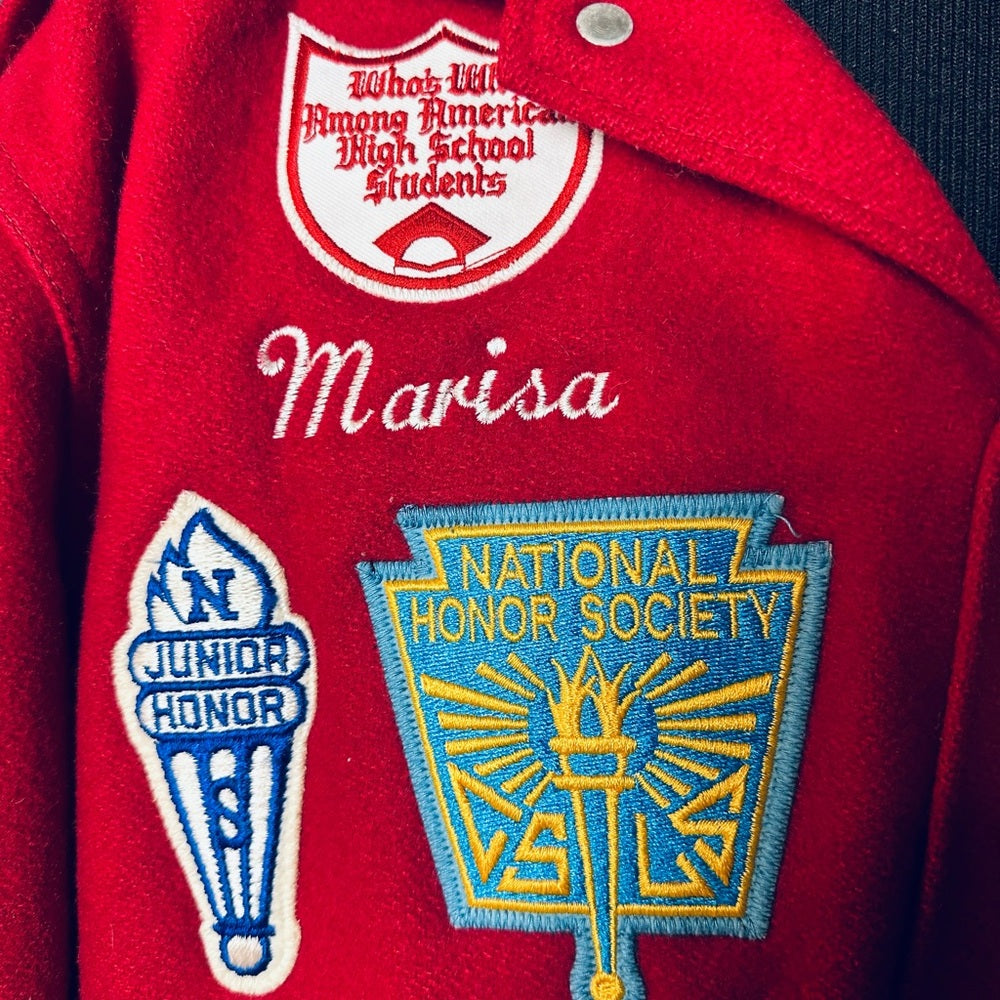 Holloway Vintage Hanover High School Varsity Letterman Jacket w/ Patches & Pins