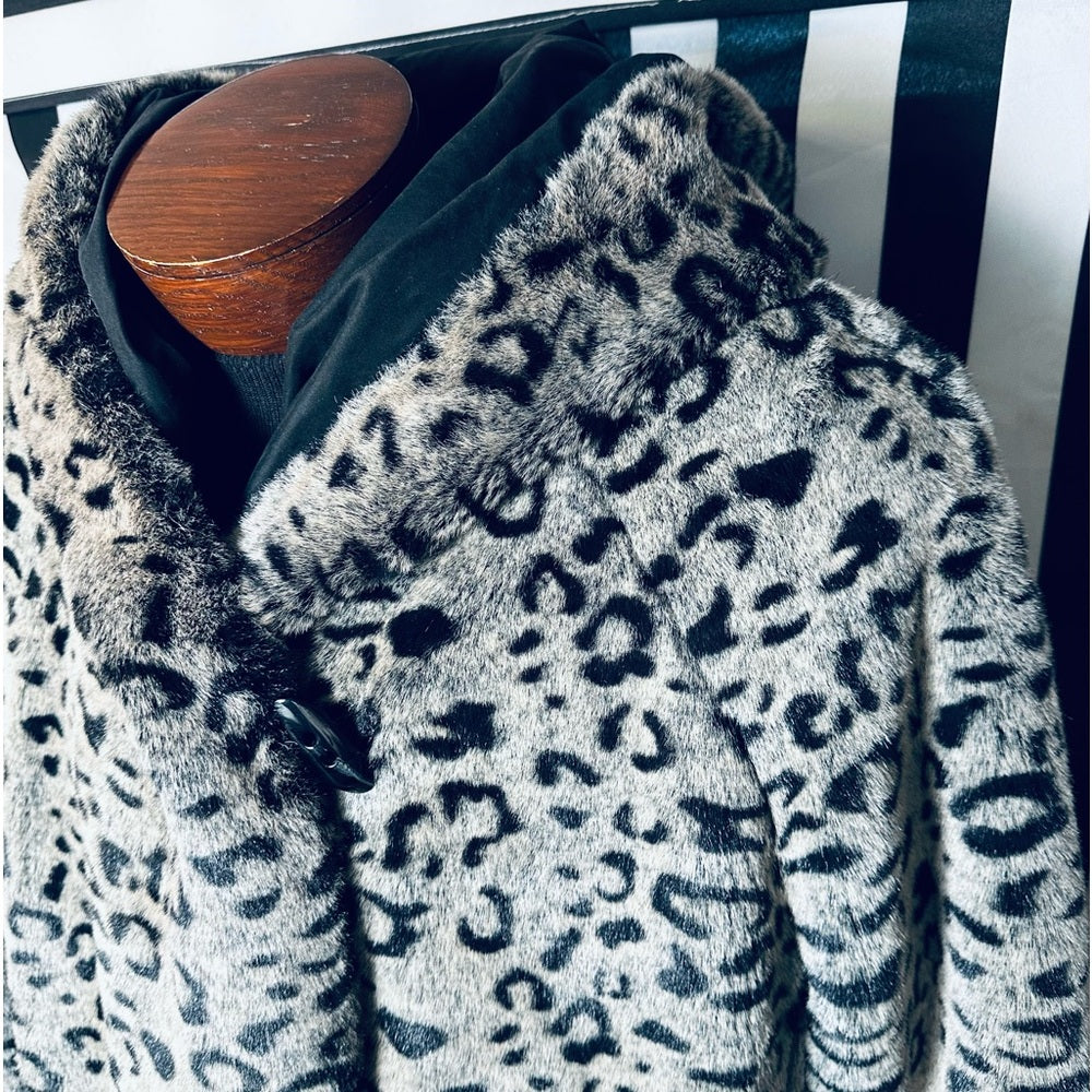 Jones New York Reversible Faux Fur Coat and Raincoat w/ Faux Fur Lining