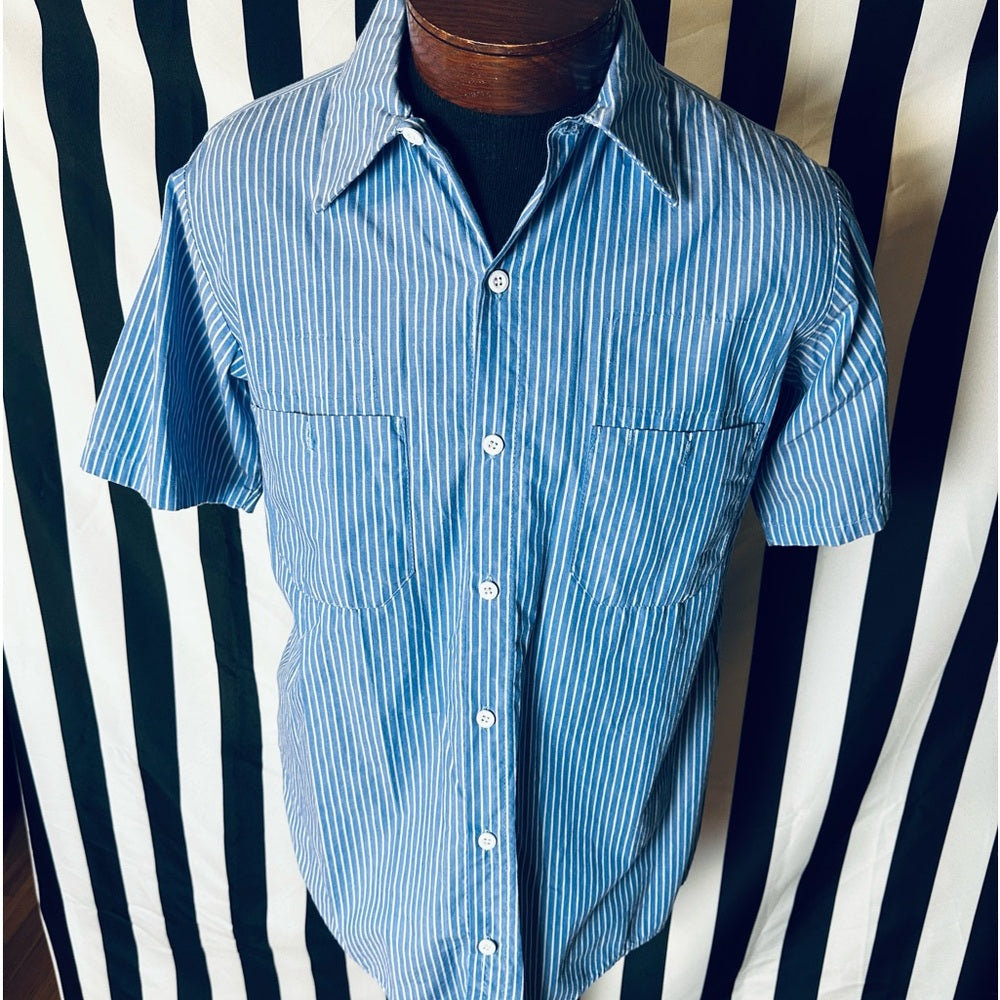 Surf Heroes x The Simpsons Pinstriped Button-up Shirt