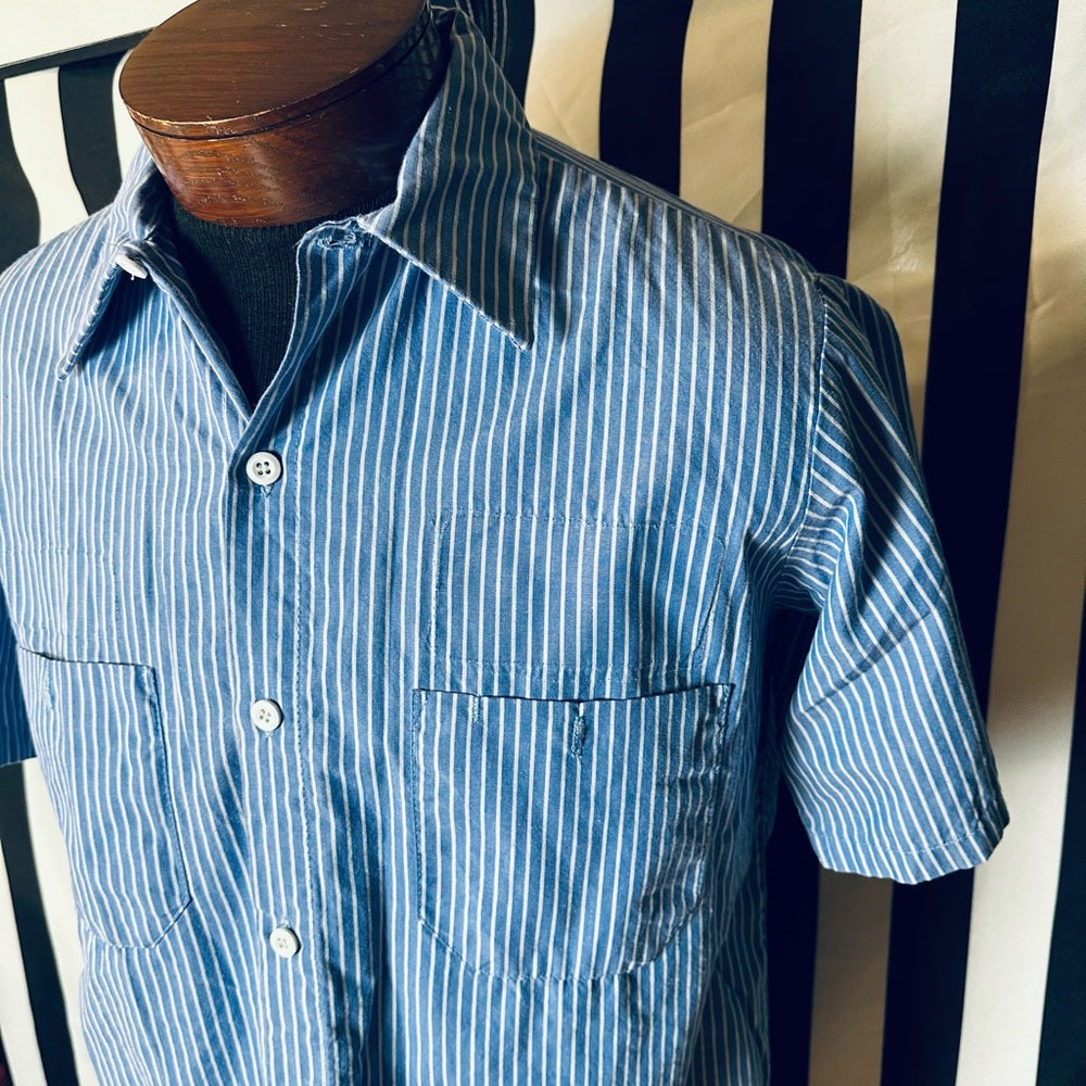 Surf Heroes x The Simpsons Pinstriped Button-up Shirt