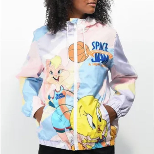 Members Only x Space Jam A New Legacy Tune Squad Blue Windbreaker Jacket