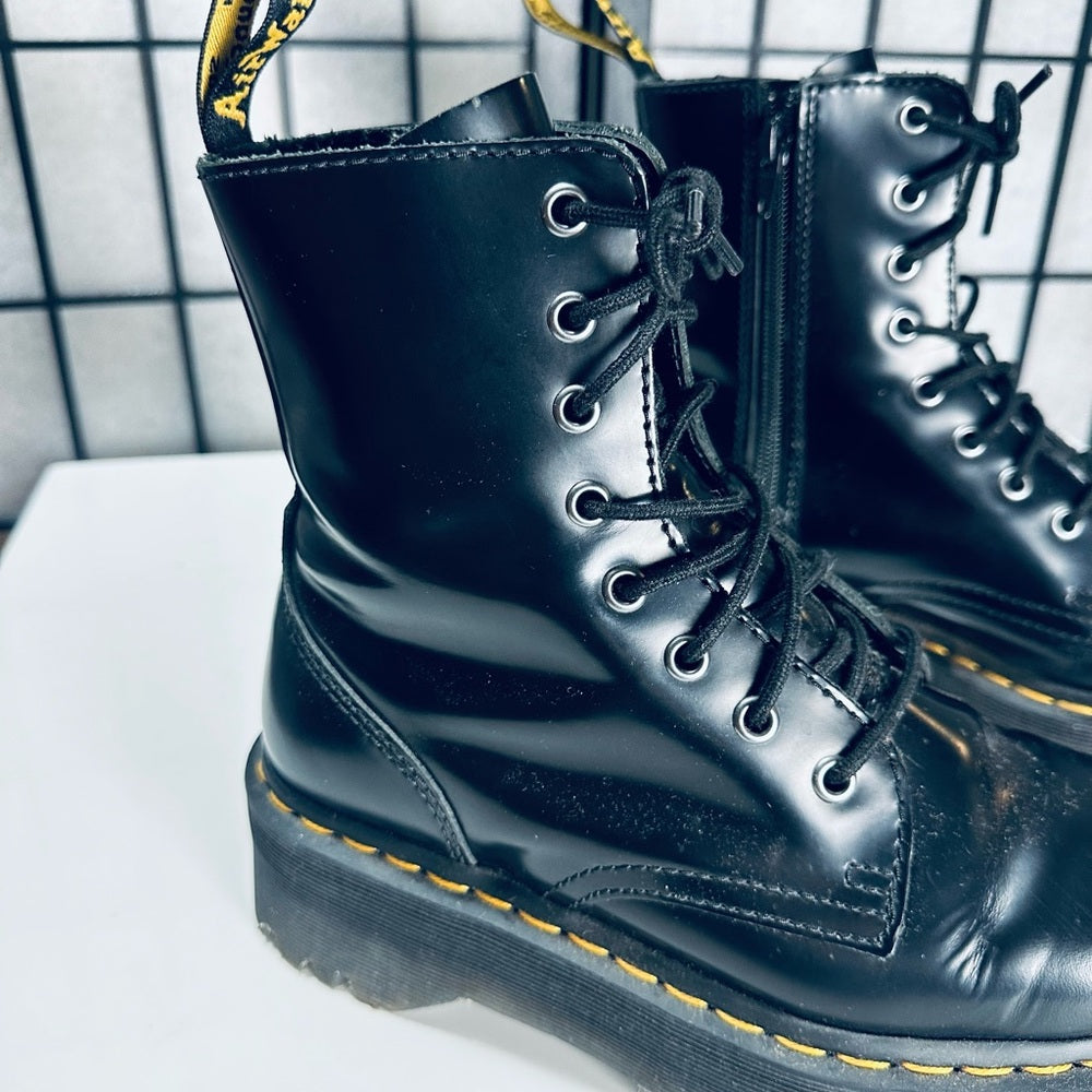 Dr. Martens Classic Black Jadon Platform 8-eye Side Zip Platform Boots