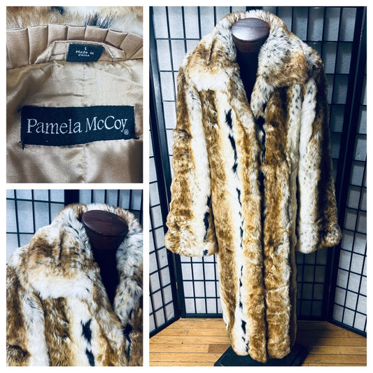 Pamela McCoy Luxurious Canadian Bobcat/Lynx Full Lengthh Daux Fur Coat